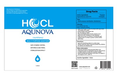 1000ml Ndc: 80542-201-06 Label (06 Aqunova. Water Innovation 1000ml Label)